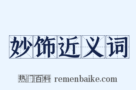 妙饰近义词是什么意思的图片